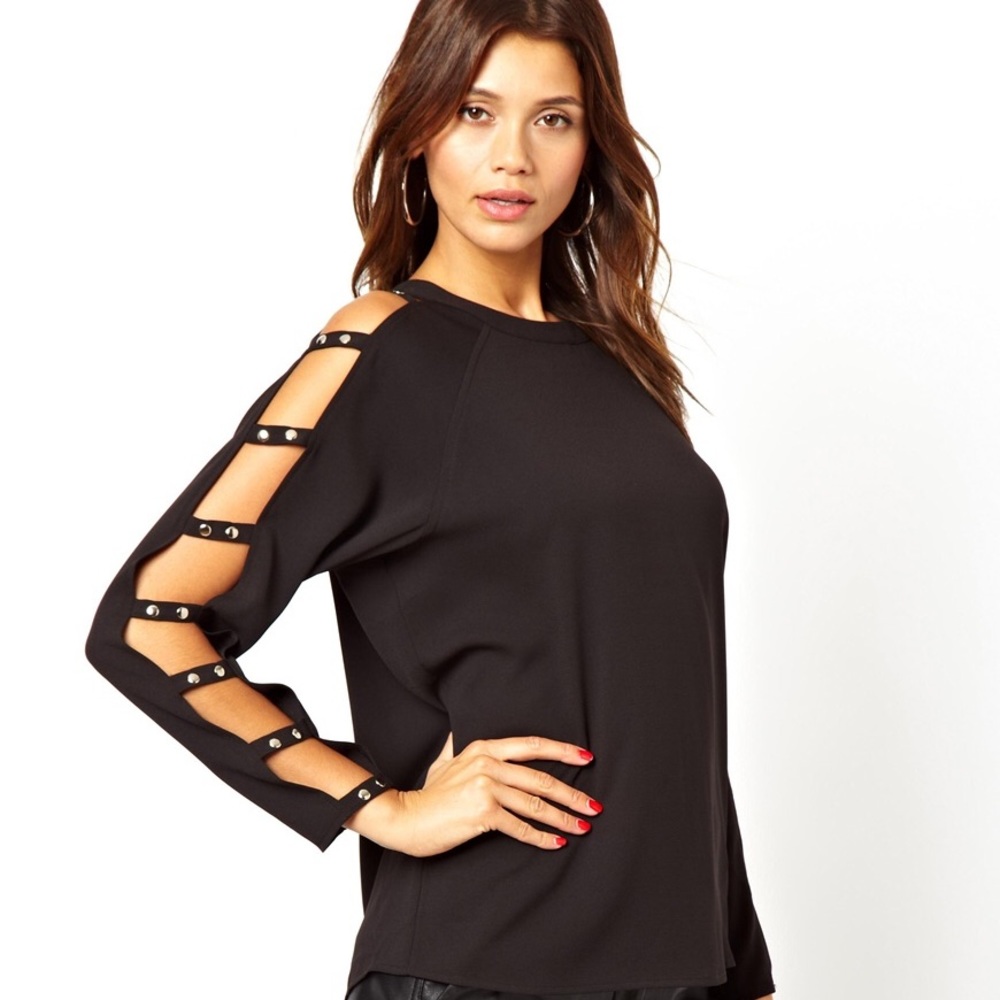 Asos Cut Out Sleeve Top